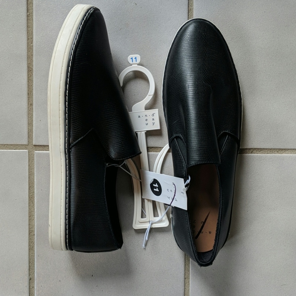 Black & White slip-ons